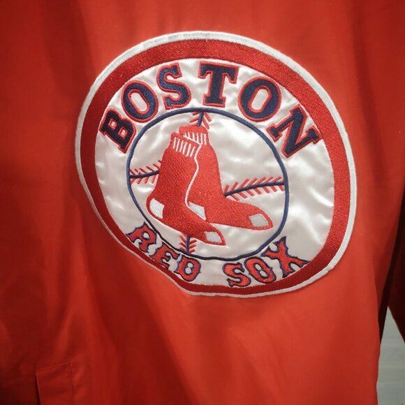 Genuine Merchandise Men's Size Large Boston Red Sox V-neck Lined Windbreaker - Picture 4 of 12